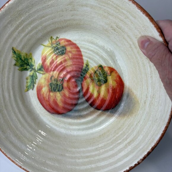 Williams-Sonoma Jardin Potager Tomatoes Pasta Bowl - Large 9 1/2” Made In Italy - Picture 3 of 5